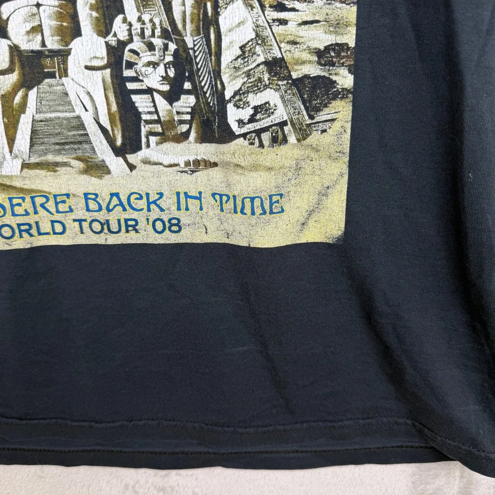 Iron Maiden Somewhere Back In Time World Tour 08 Graphic T-Shirt Black Mens L